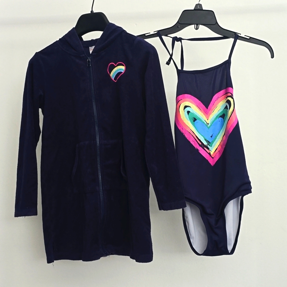 Gymboree Matching Swimsuit and Hooded Towel Cover